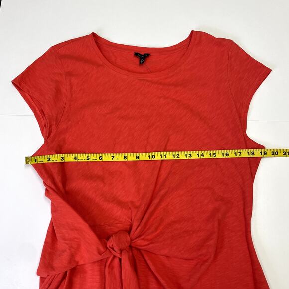 NWT Talbots Coral Tie Detail Knit Shift Dress XL Cotton Sleeveless Casual Summer - Picture 14 of 16